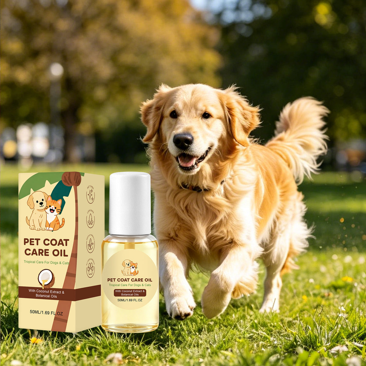 Pet Hair Care Oil For Cats And Dogs, Gentle Combing And Detangling, Enhances Hair Elasticity And Shine, Hair Care Essential Oil