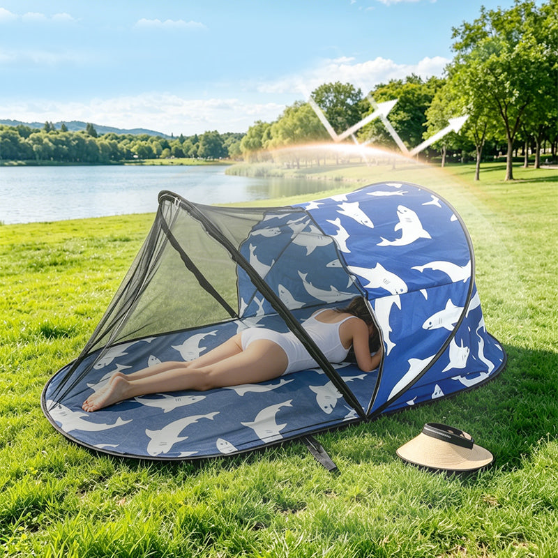 All-in-One Portable Outdoor Sunshade, Mosquito Net, And Nap Mat