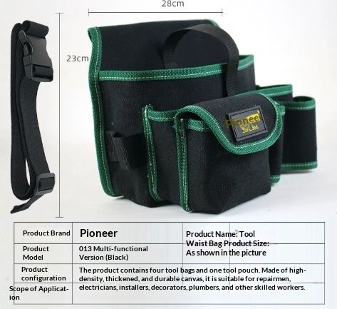 Canvas Waist Compact And Portable Multi-functional With A Thickened Designideal For Tools
