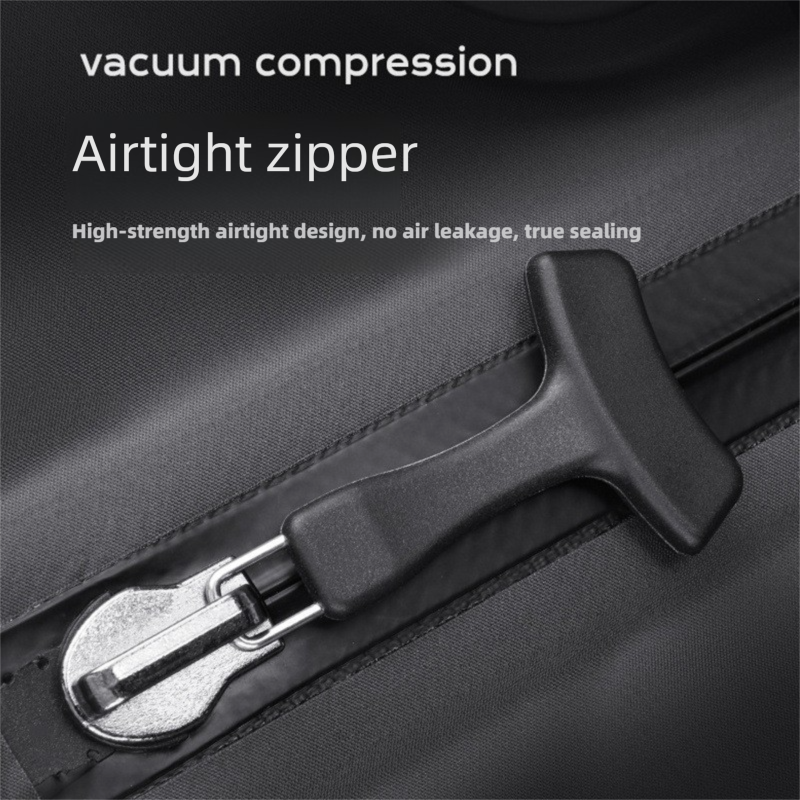 Black Shoulder Strap Compression Bag, Adjustable Shoulder Strap Design, Easy To Carry, Waterproof And Moisture-proof Portable Clothing Storage Bag For Travel And Family Organization