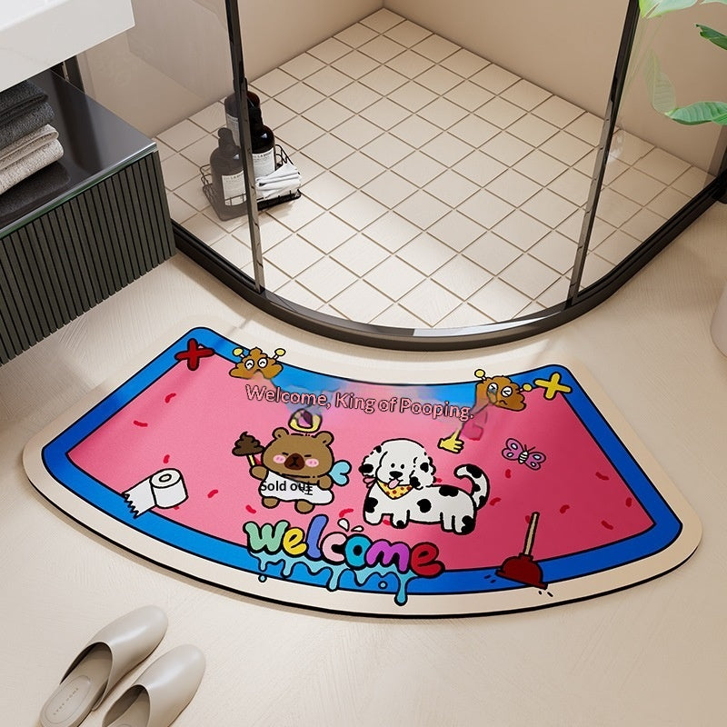 Diatomaceous Water-absorbing Bath Mat For The Toilet And Shower