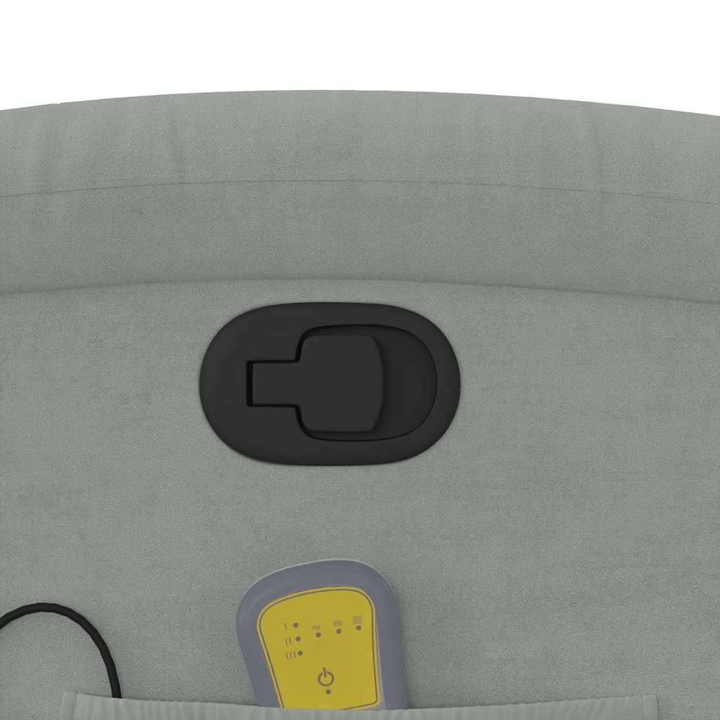 Massage Recliner, light grey velvet   Massage Recliner, dark grey velvet