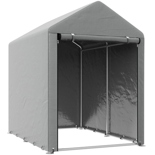 179 X 120cm Temporary Garden Shed, With Accessories - Light Grey