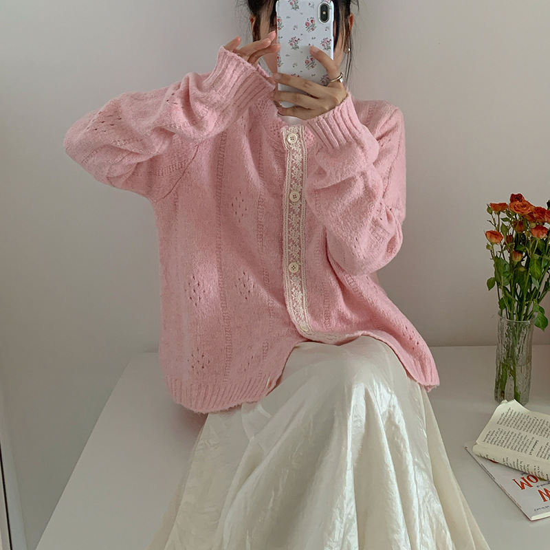 Artistic Retro Lazy Korean Knitwear Sweater Coat