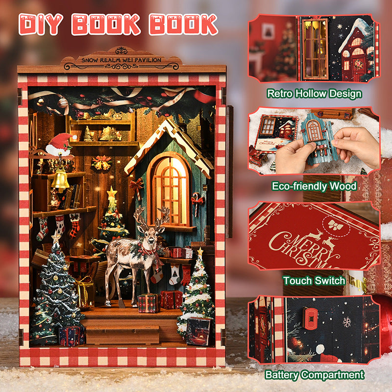 Cottage Model House Snow Goggles Weige Book Stand Creative Gifts
