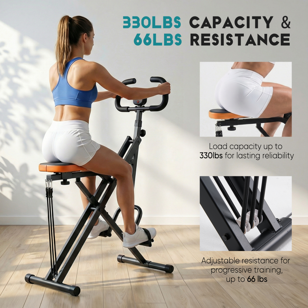 Home Squat Machine, A 330-pound Weight-bearing Lower Body Exercise Equipment With Adjustable Resistance, Foldable Fitness Machine