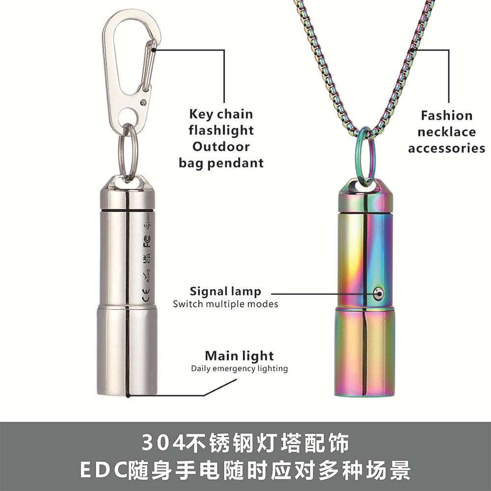 Type-c Charging Torch Lighting Emergency Rescue Necklace