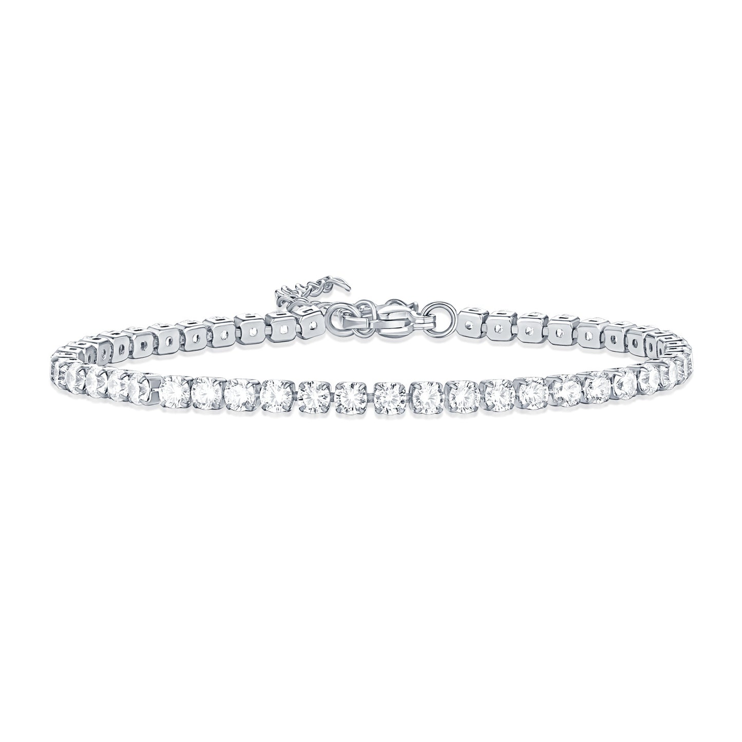 Stainless Steel Diamond Claw Chain K Gold Zircon Bracelet