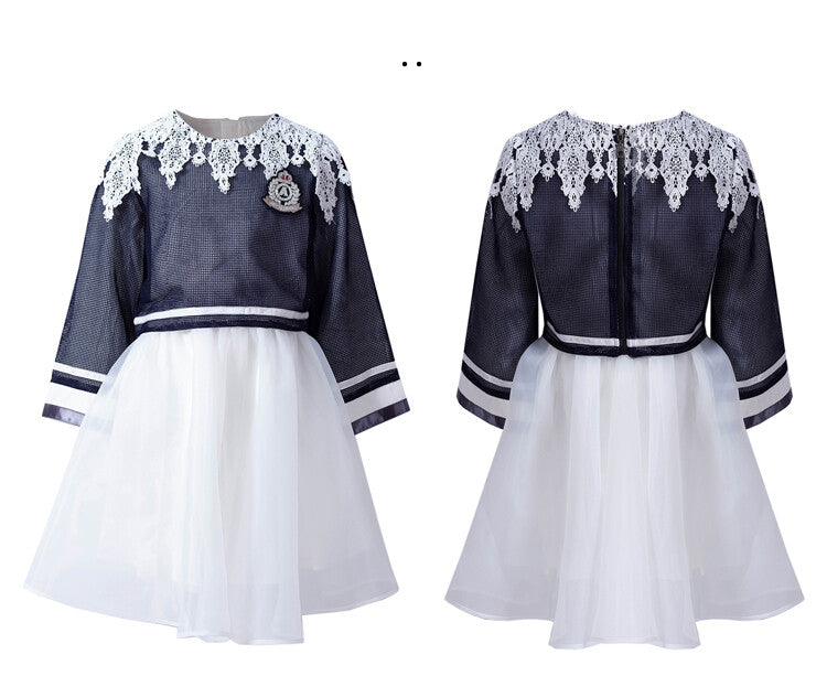 Girls Fashion Loose Fit Top & Dress Set Two-Piece Outfit - Spring