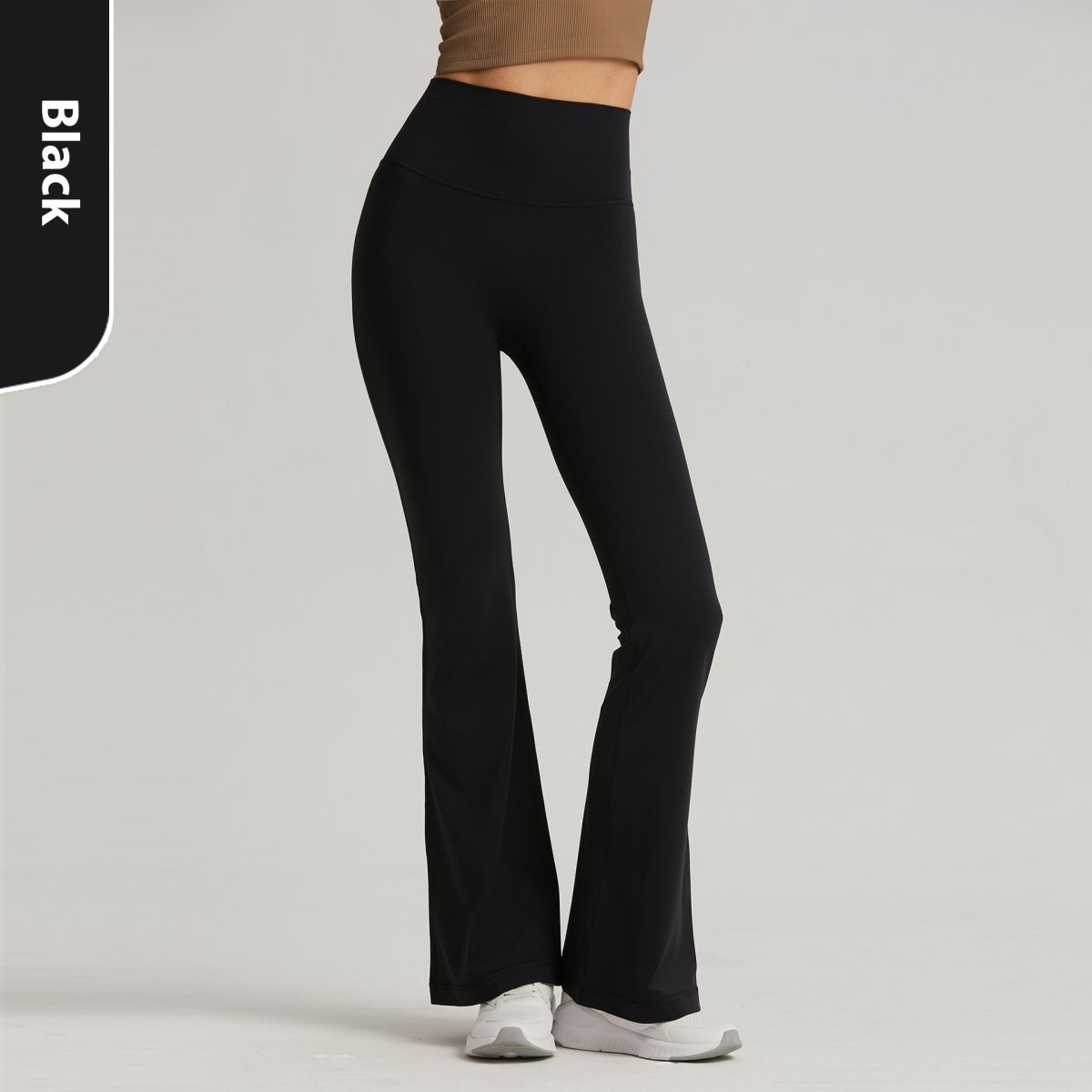 Nude Feel Wide Leg Skinny Yoga Pants High Waist Non-embarrassing Line Sports Trousers