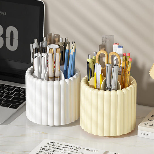 Desktop Rotating Pen Holder Skin Care Cosmetics Storage Box
