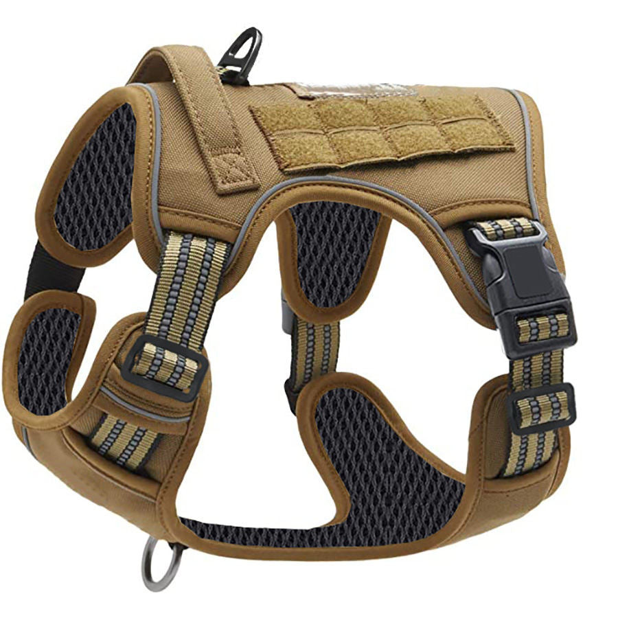 Outdoor Pet Vest With Adjustable Mesh Straps And Handle Leash