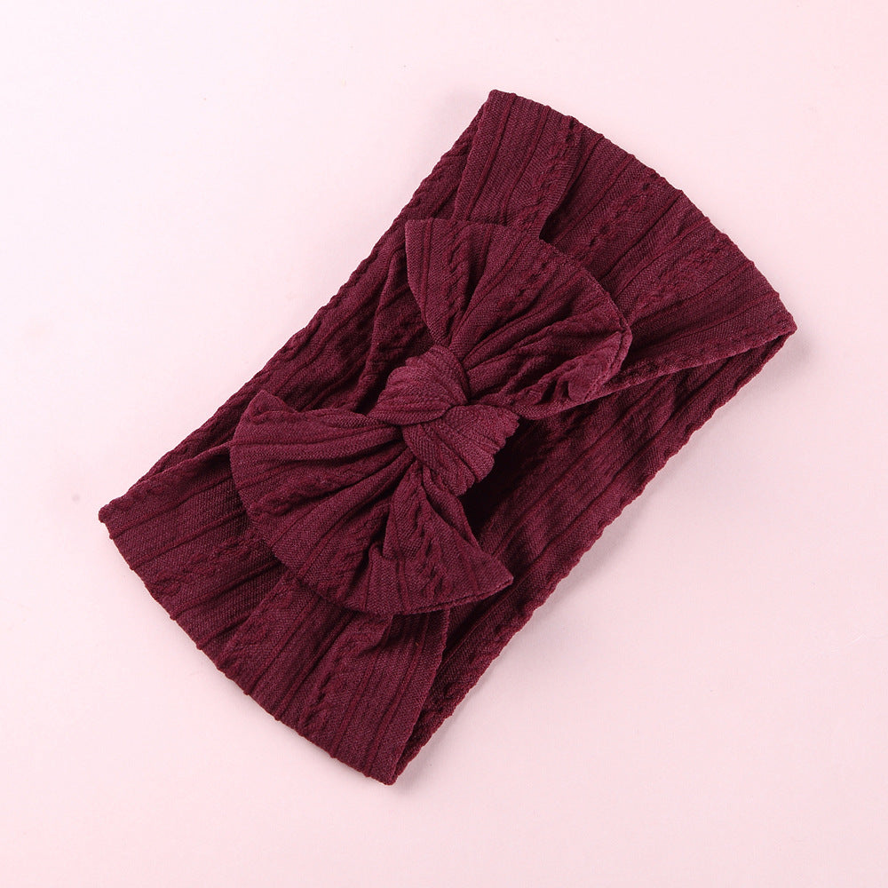 Children's Jacquard Headband Elastic Nylon Hair Band