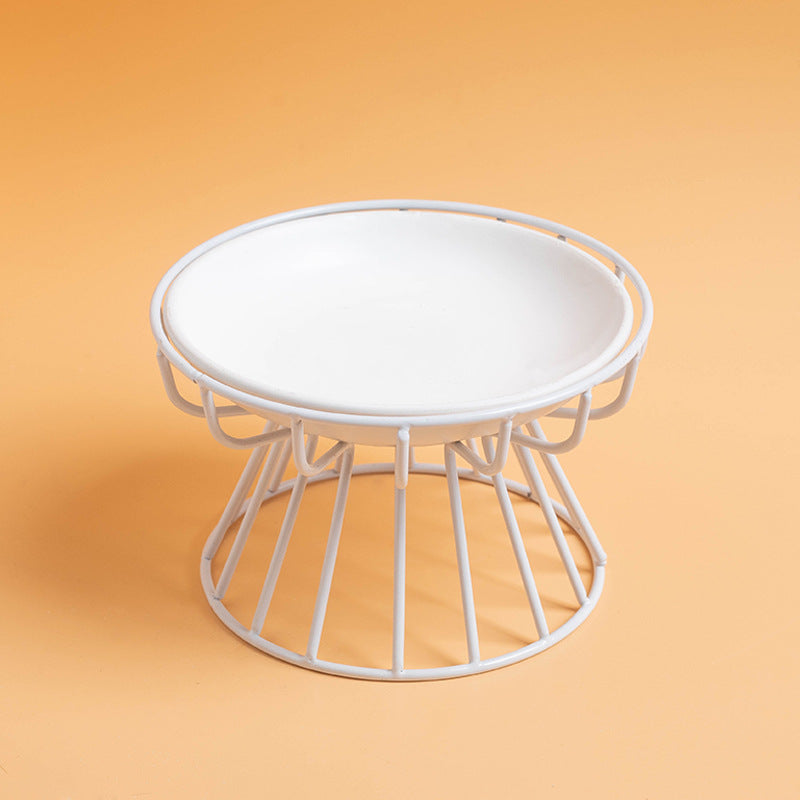 Elevated Pet Food Bowl Stand  Neck Support Feeding Rack For Cats And Dogs