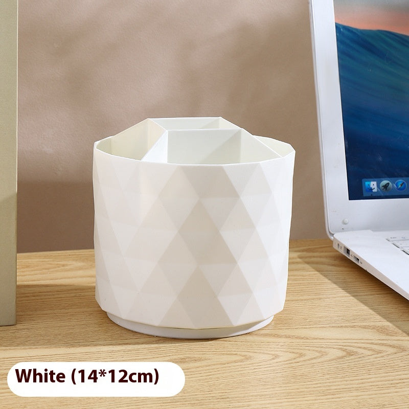 Diamond-shaped Separated Desktop Beauty Brush Storage Box