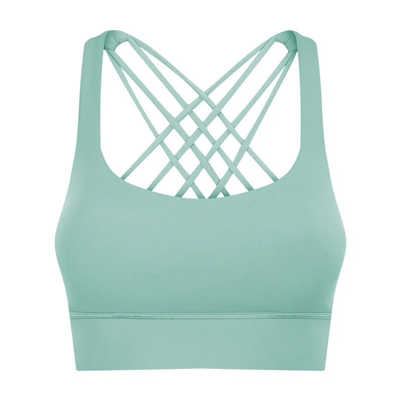 New Sports Underwear Women's Hem Widened Cross Beauty Back