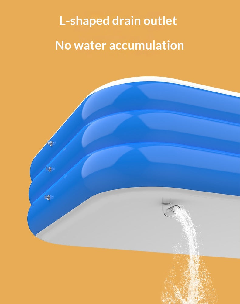 Portable Rectangular Pool For Outdoor And Wilderness Use