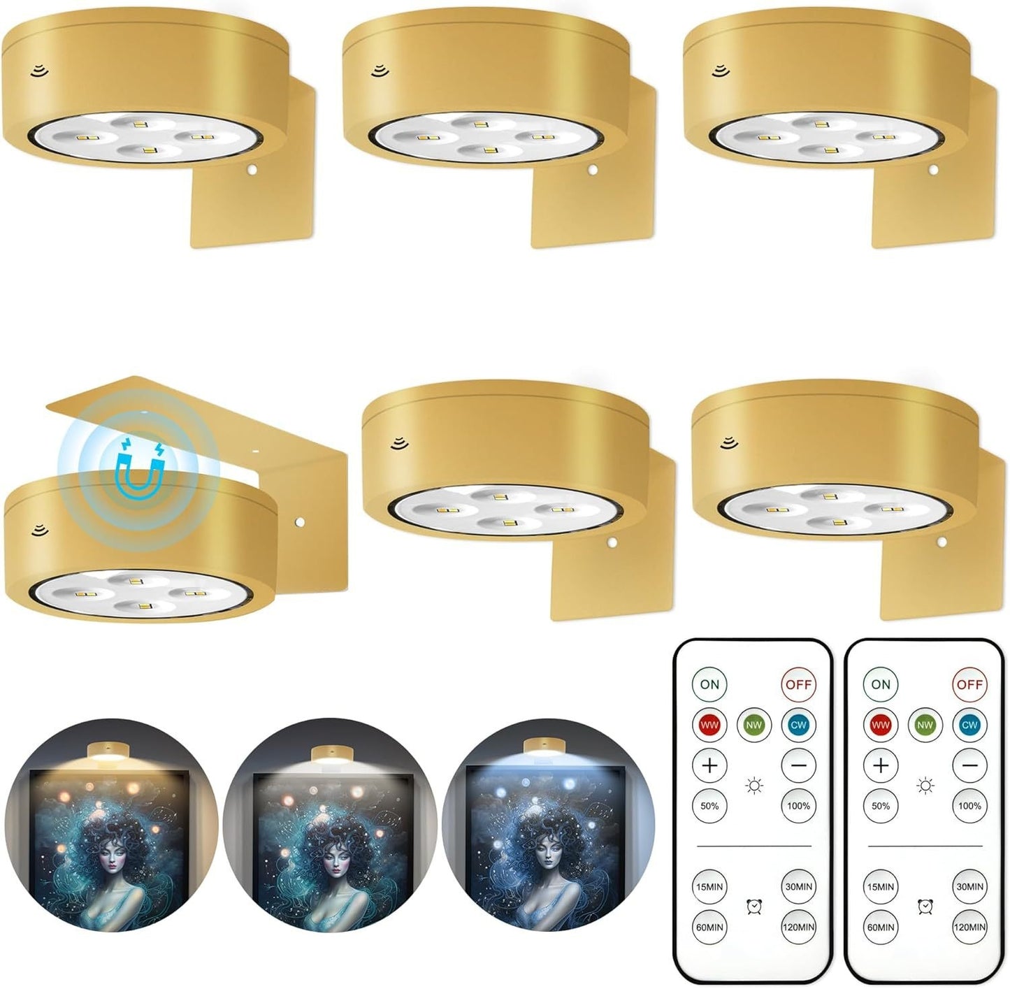 Color-Adjustable RGB Wardrobe Charging Remote-Controlled Night Light