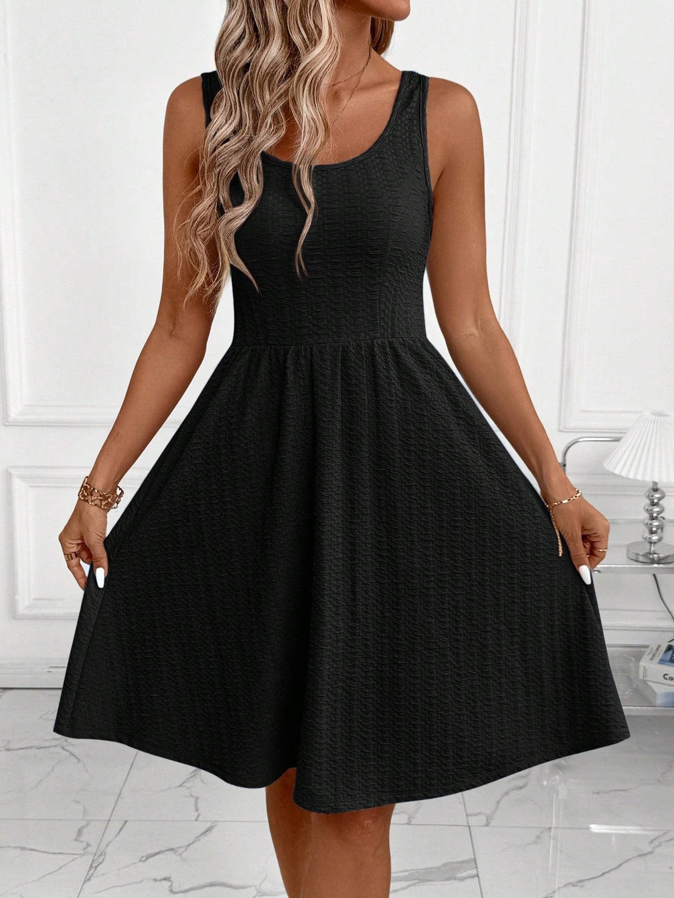 Womens Fashion Sleeveless Vest Dress