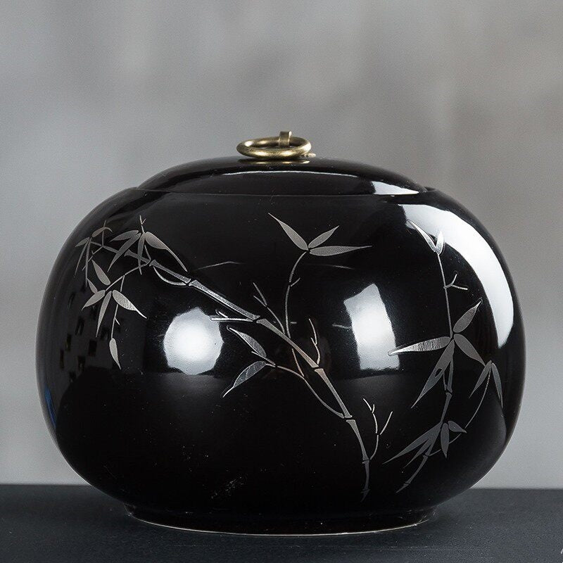Simple Sealed Ceramic Tea Canister For Home Use