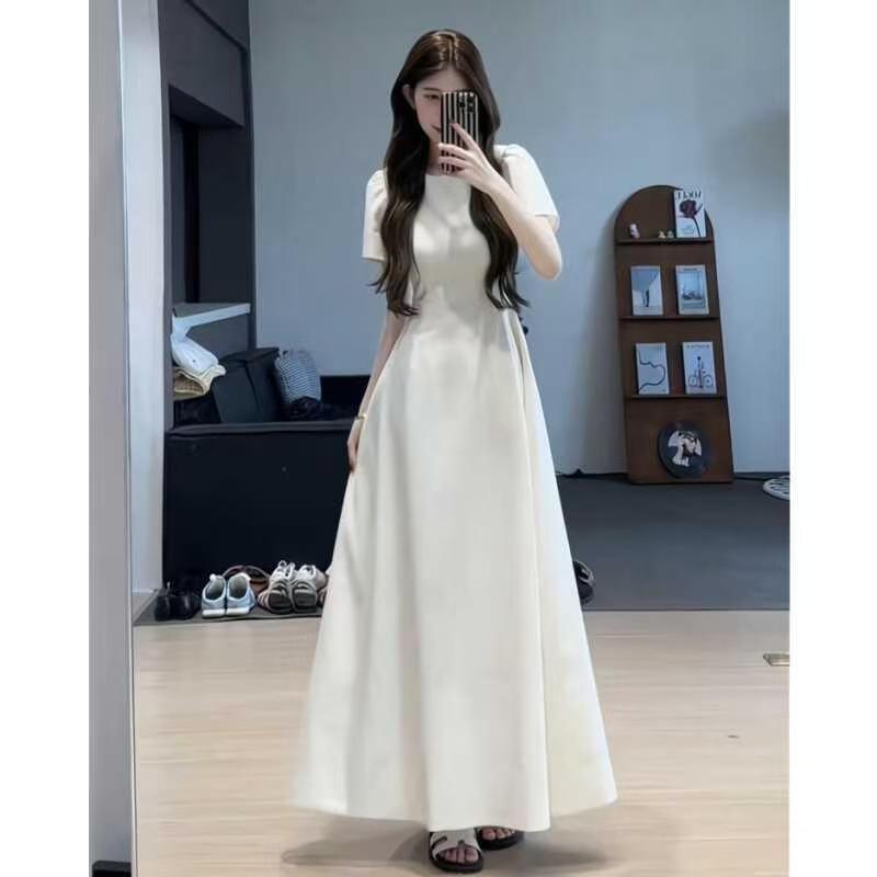 New French-style Tea-length Dress For Women
