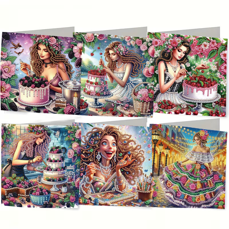 DIY Diamond Painting Kit Birthday Card Kit, Unique Mom Birthday Pattern Design, Water Diamond Painting Art Mosaic Postcards, Festival Cards Perfect For Families, Friends, And Lovers, Handmade Gifts