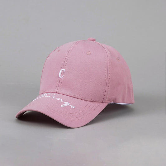 Men's And Women's Solid-color Embroidered Letter C Baseball Cap, Suitable For Best Friends Going Shopping And Having A Summer Picnic. Soft-top, Versatile Beanie Hat.