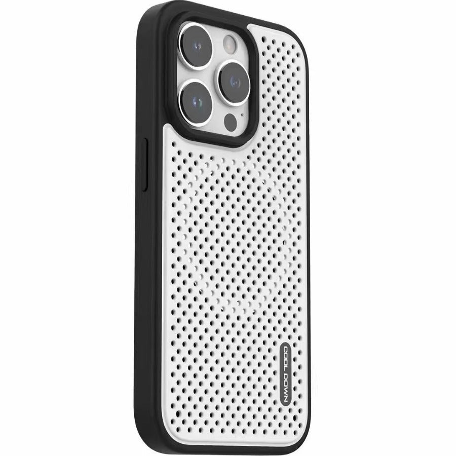 Cooling Grid Phone Case Magnetic Metal Soft Shell