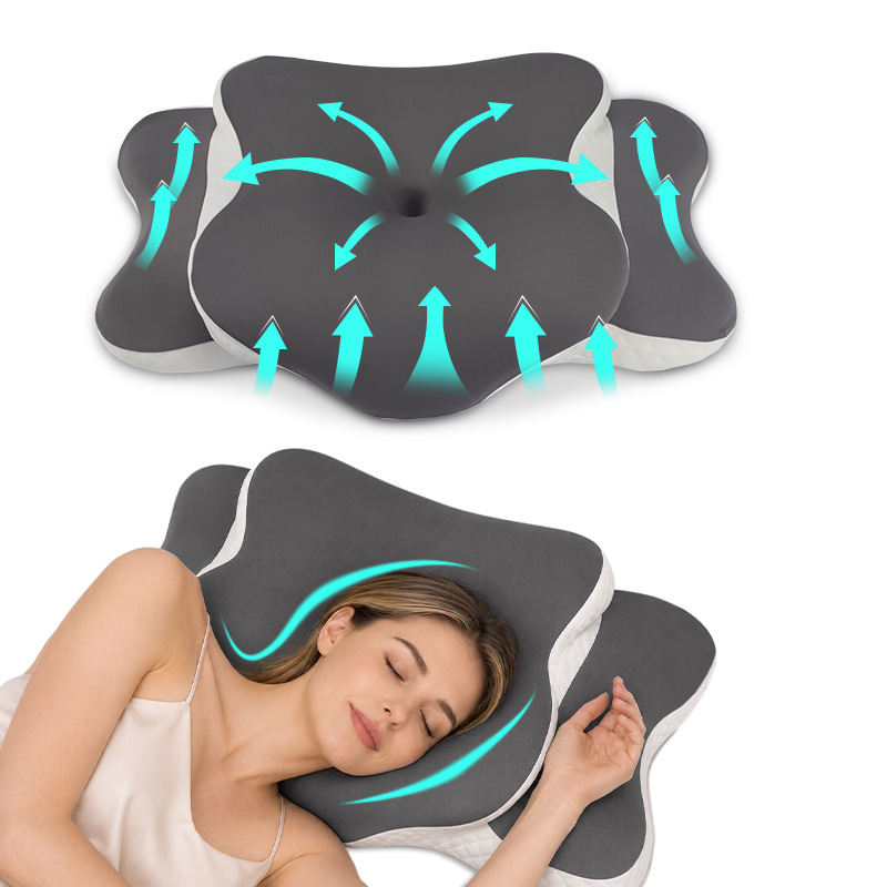 Cross-border Butterfly Memory TK Memory Foam Zero Pressure Cervical Care Neck Pillow