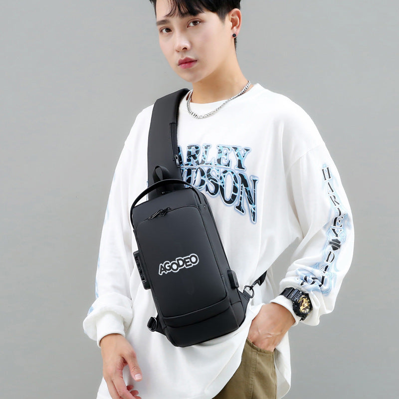 Korean-style Simple Lightweight Trendy Crossbody Bag For Men