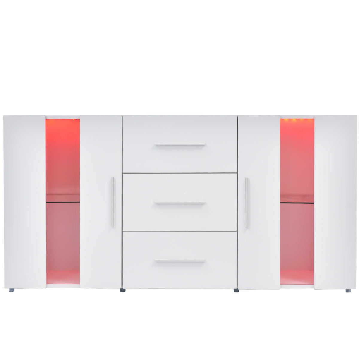 Sideboard Dresser Credenza Standing Cabinet Storage Cabinet Cabinet Unit TV Cabinet, Lowboard, With LED Lights For Dining Room Living Room, 140x35x70c