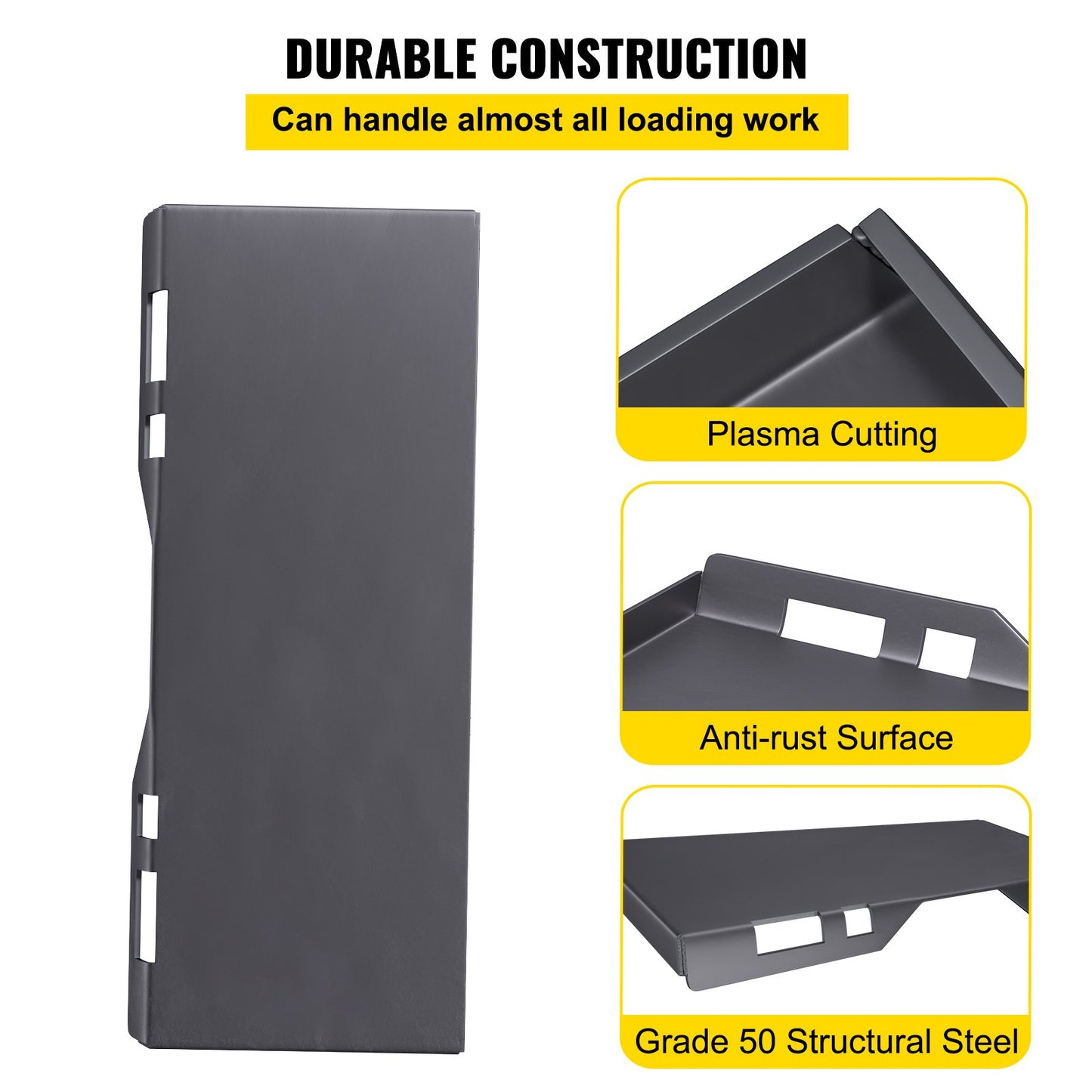Skid Steer Mount Plate Thick Skid Steer Attachment Plate Steel Quick Attachment Loader Plate With 3 Additional Welding Rods Easy To Weld Or Bolt To Different Accessories