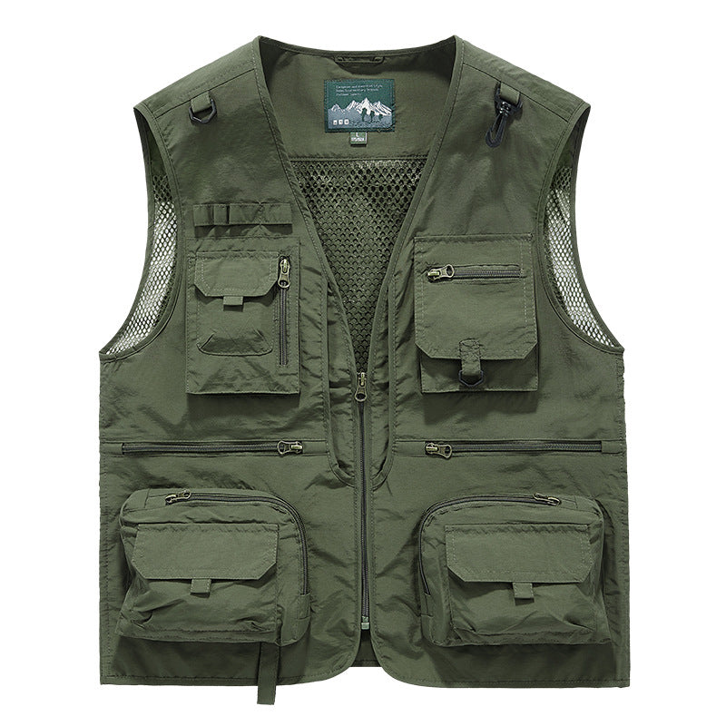 Crewneck Outdoor Hiking Promotional Vest With Multiple Pockets