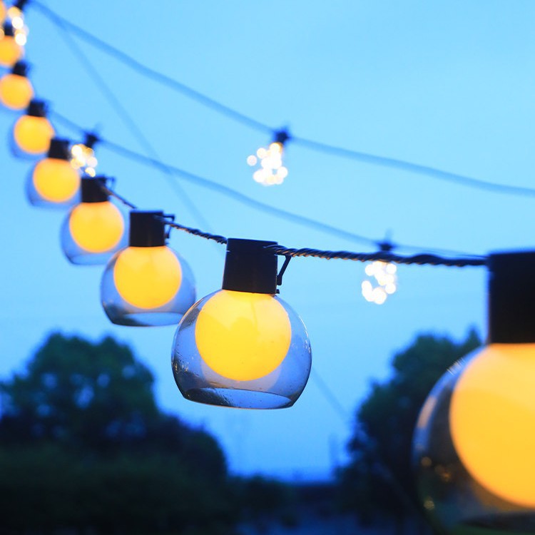 Camping Atmosphere Layout, LED Lights And Large Tents, Outdoor Tent