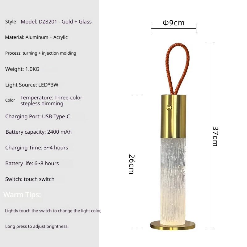 Affordable Luxury Portable Wireless Handheld Charging Desk Lamp