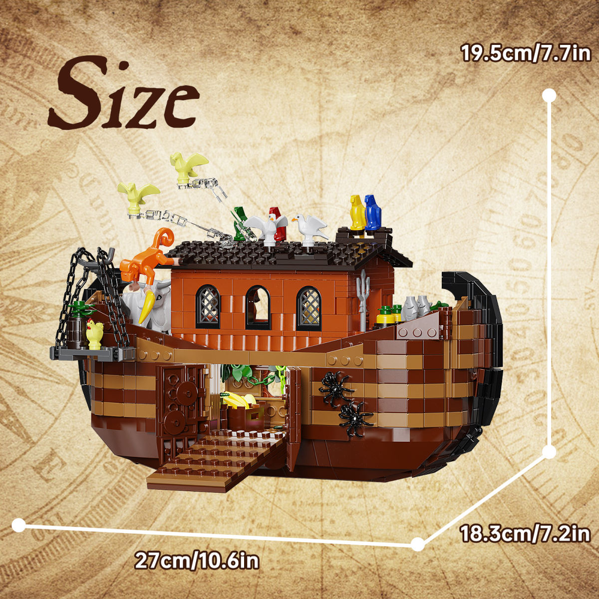 Construction Ship Series Assembling Toys Building Block Set Ornaments