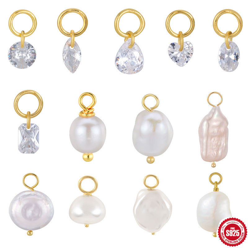 S925 Sterling Silver Bead Pendant Earrings Earring Accessories