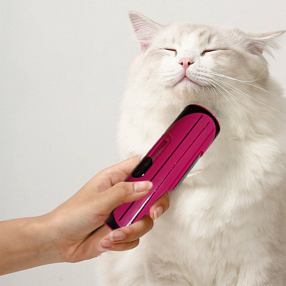 Pet Dog Cat Hair Fur Deshedding Shedding Trimmer Grooming Roll Comb Brush