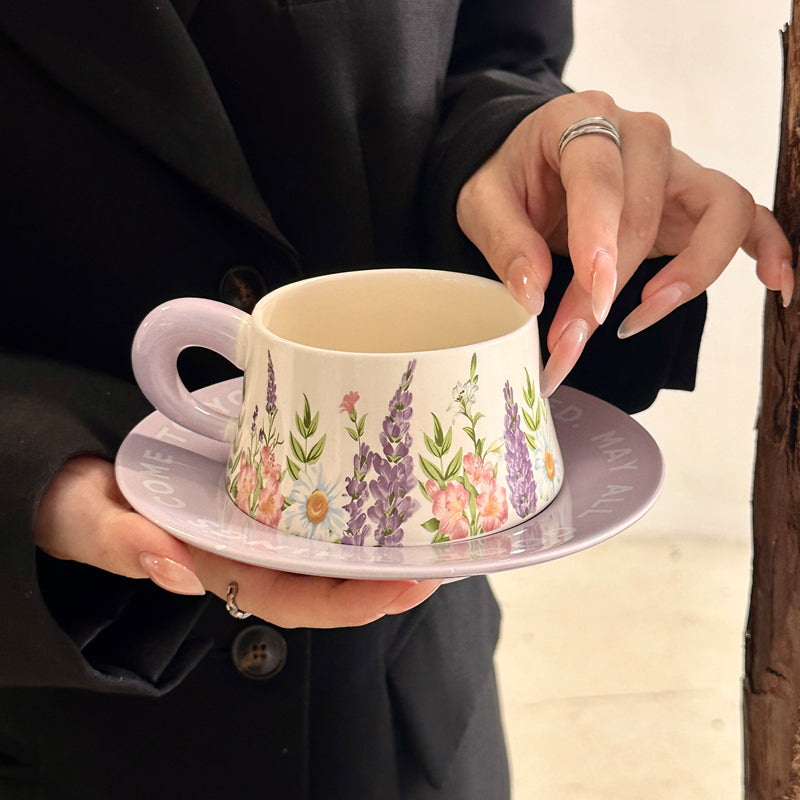 Retro Office Water Cup High-value Coffee Mug For Girls