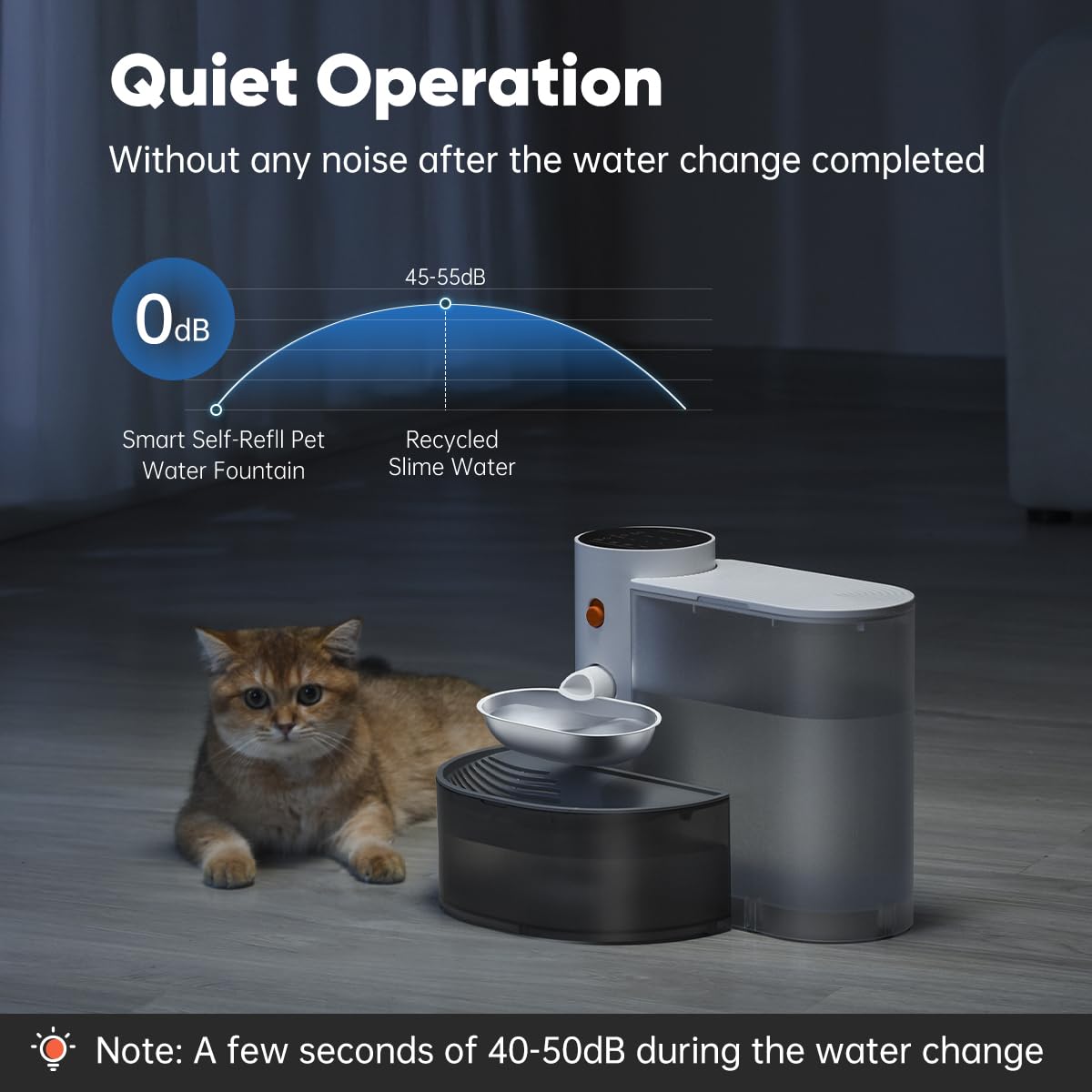 Smart Cat Water Dispenser - Stainless Steel Water Bowl, Upgraded Self-Refill Cat Water Fountain Automatic Water Dispenser Water Feeder For Cats & Small Animals, 3.5L 118.4oz