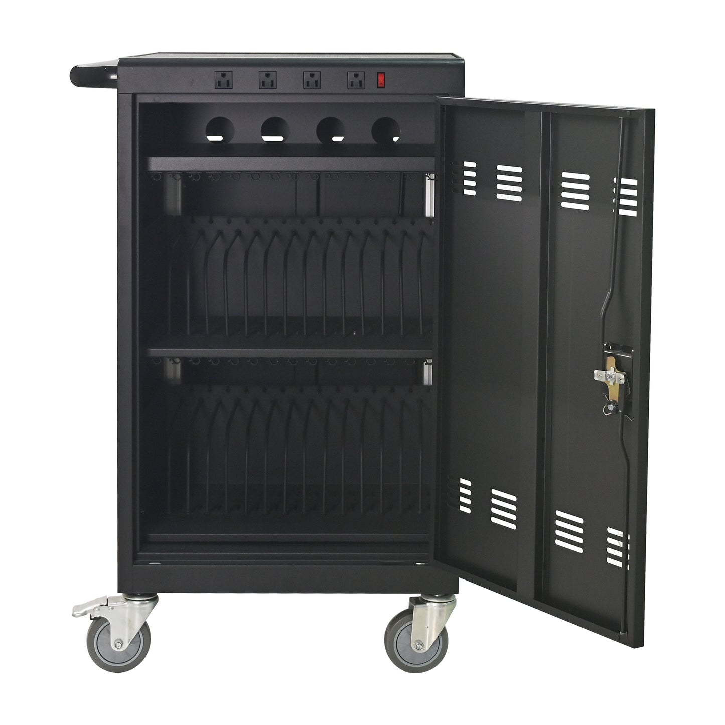 Mobile Charging Cart And Cabinet For Tablets Laptops 35-Device B30PLUS