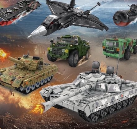 Building Blocks Compatible With Submarine Fighter Tank Model Assembling Educational Toys For Boys