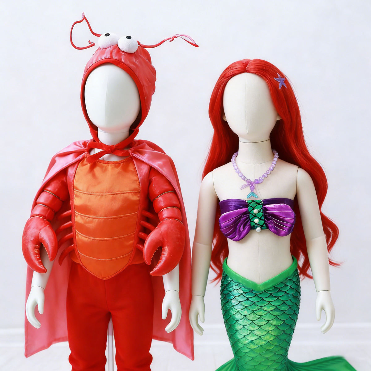 16-Piece Princess Accessory Set With Red Hair & Jewelry For Theme Parties And Costume Parties—Party Accessory Set