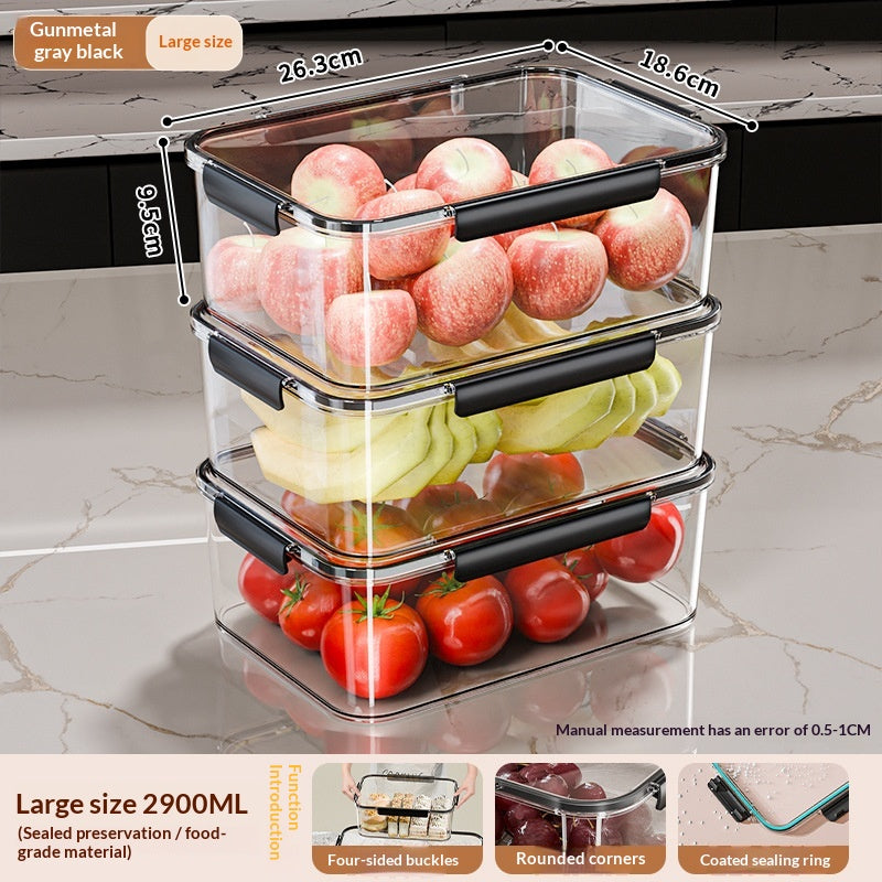 Refrigerator Fresh-keeping Container Large-capacity Transparent Freezer Food Storage Box