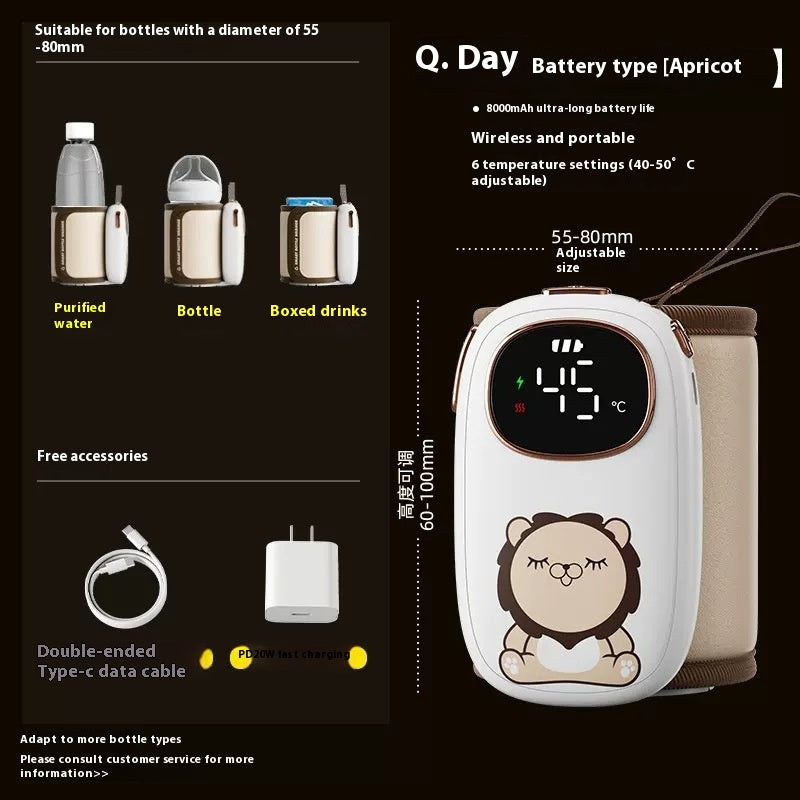 Constant Temperature Feeding Bottle Cover Warm Milk Night Milk Artifact Go Out Portable Universal Milk Modulator