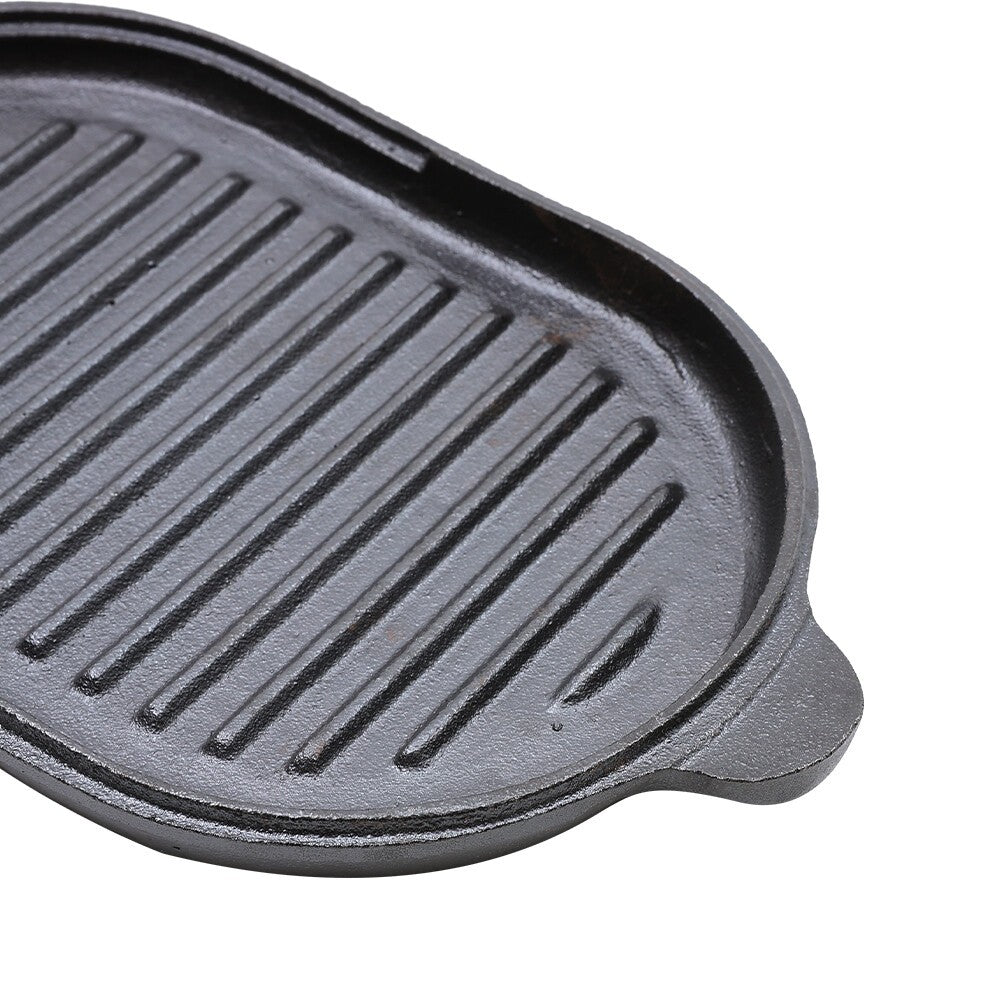 Home 2 In 1 Cast Iron Pot Dutch Oven Stew Pot Skillet Fry Lid Camping Pan Pot UK
