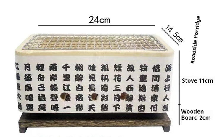 Portable Japanese-style Charcoal Barbecue Grill For Home And Outdoor Use