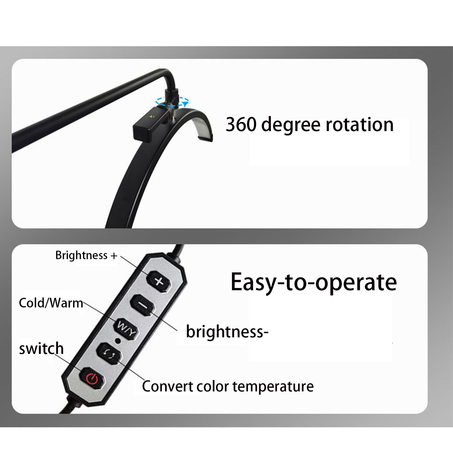 Beauty Half Moon Floor Fill Lamp LED Lash Light For Tattoo Salon Eyelash Makeup