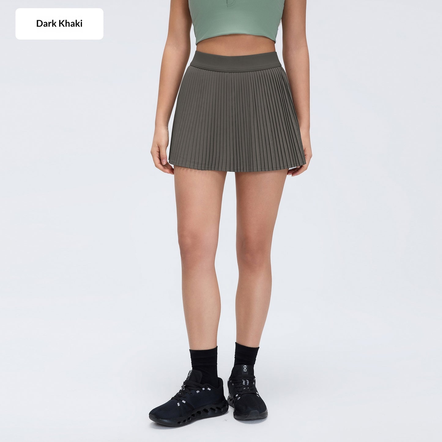 Quick-drying Breathable High-waisted Pleated Skirt For Fitness And Yoga