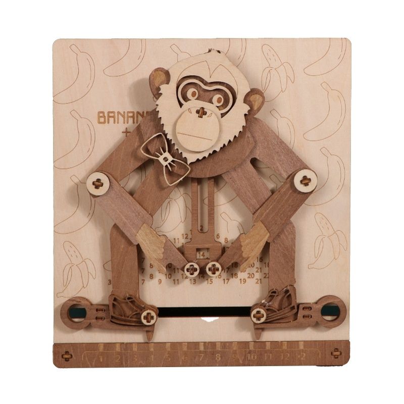 Monkey Wooden Mechanical Model Movable Assembled Children's Educational Toys